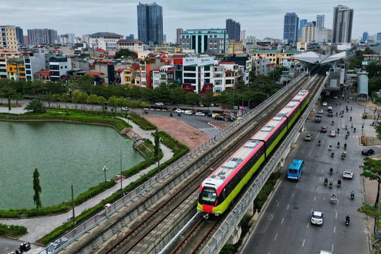 Đường sắt Nhổn - ga Hà Nội sẽ khai thác thương mại vào đầu năm 2024