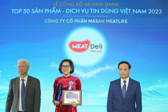 MEATDeli được vinh danh Top 10 Sản phẩm - Dịch vụ Tin dùng Việt Nam 2023