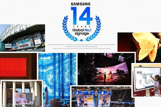 Samsung liên tục đổi mới màn hình hiển thị số, nâng cao trải nghiệm khách hàng