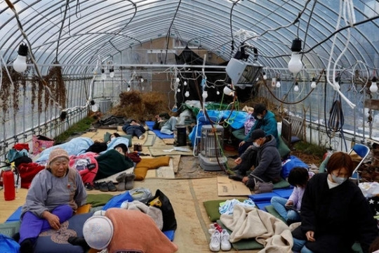 Nhật Bản đối phó nguy cơ dịch cúm và Covid-19 lây lan sau động đất