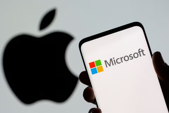 Giá trị của Microsoft vượt Apple