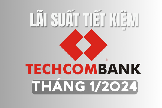Lãi suất tiết kiệm Techcombank tháng 1/2024 mới nhất