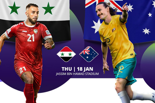 Trực tiếp bóng đá Asian Cup Australia vs Syria, 18h30 ngày 18/1