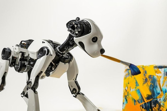 Chó robot có khả năng tự sáng tác những bức vẽ trị giá hàng tỷ đồng