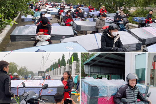 Thưởng Tết tại một doanh nghiệp may ở Nam Định: Ngoài 2 tháng lương còn được quà 'chất đầy xe'