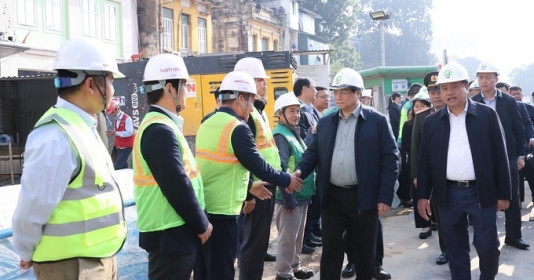 Thủ tướng Chính Phủ thị sát, yêu cầu đẩy mạnh thi công tuyến metro số 3 