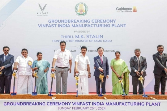 VinFast chính thức động thổ nhà máy xe điện 500 triệu USD tại Ấn Độ
