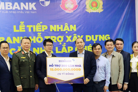 Eximbank hỗ trợ xây 300 nhà lắp ghép cho hộ nghèo tỉnh Nghệ An