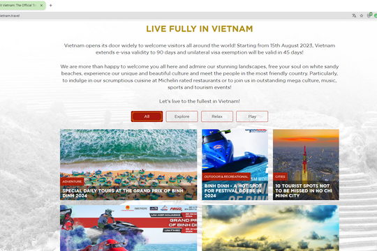Vượt Thái Lan 3.500 bậc, trang web quảng bá du lịch Việt Nam xếp top đầu Đông Nam Á