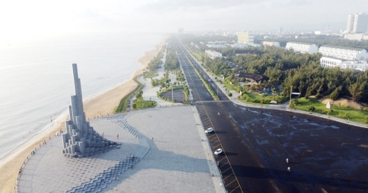 Chiêm ngưỡng quảng trường trăm tỷ rộng hơn 7.000m2 toạ lạc trên bãi biển, từng đạt hai giải thưởng quốc tế của Việt Nam