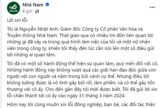 Nhã Nam và ông Nguyễn Nhật Anh gửi đơn tố cáo dịch giả Đặng Hoàng Giang vu khống, làm nhục người khác