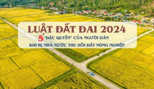 5 'đặc quyền' của người dân khi bị thu hồi đất nông nghiệp theo Luật Đất đai 2024