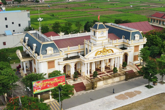 Nhà văn hóa xã ở Nam Định mang phong cách châu Âu