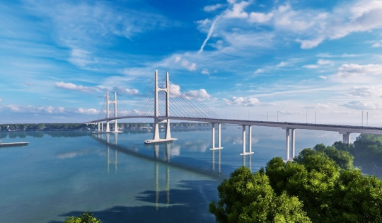 Cây cầu thứ 7 của nhánh sông Mê Kông sắp thành hình, nỗ lực vượt khó để kết nối 2 tỉnh ở Đồng bằng sông Cửu Long