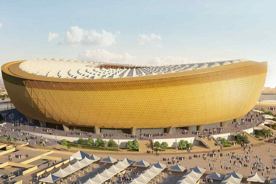 Thành phố châu Á gây choáng với siêu sân vận động 'dát vàng': Sức chứa lên tới 80.000 chỗ ngồi, tiêu tốn gần 20.000 tỷ đồng