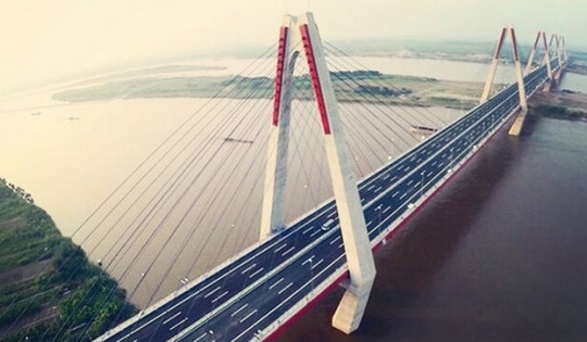 Cây cầu thép dây văng lớn nhất Việt Nam giữa lòng Thủ đô, lọt vào số hiếm những cây cầu có 5 nhịp dây văng liên tiếp trên thế giới