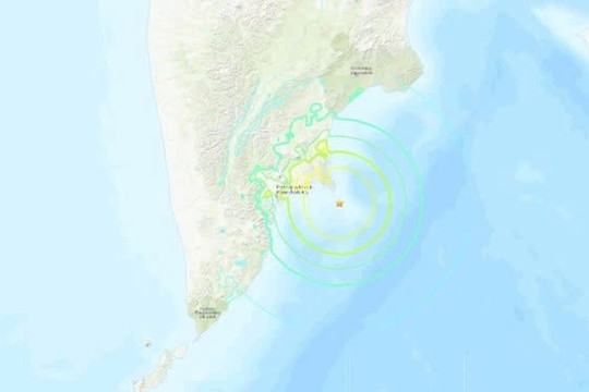 Động đất 7,2 độ richter rung chuyển vùng Viễn Đông Nga, cảnh báo nguy cơ sóng thần cao