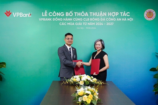 VPBank hợp tác cùng CLB Bóng đá Công an Hà Nội quảng bá thương hiệu