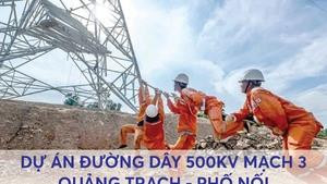 Infographics: Dự án đường dây 500 KV mạch 3 Quảng Trạch - Phố Nối