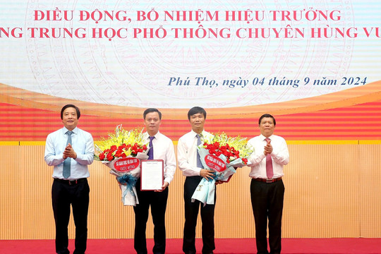 Trưởng phòng GD-ĐT giữ chức hiệu trưởng Trường THPT Chuyên Hùng Vương