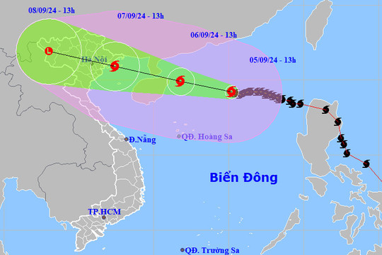 Siêu bão số 3 Yagi 'quần thảo' trên Biển Đông, hoàn lưu bao trùm khắp miền Bắc