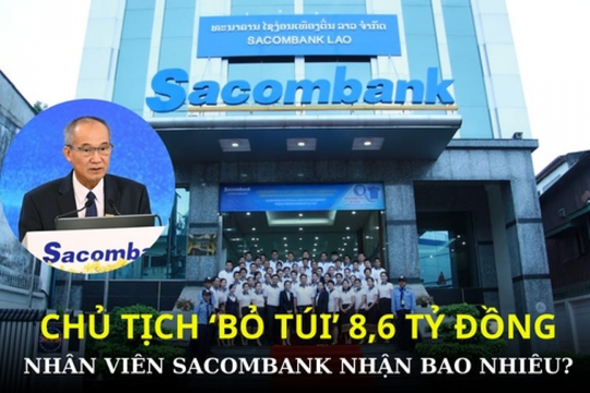 Chủ tịch Dương Công Minh 'bỏ túi' 8,6 tỷ đồng, nhân viên Sacombank (STB) nhận bao nhiêu?