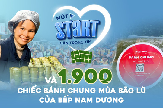 NÚT START GẮN TRONG TIM và 1.900 chiếc bánh chưng mùa bão lũ của Bếp Nam Dương