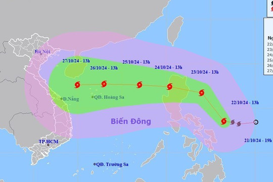 Bộ NNPTNT ban hành công điện: Các tỉnh, thành phố ven biển từ Quảng Ninh đến Bình Định chủ động ứng phó bão TRAMI