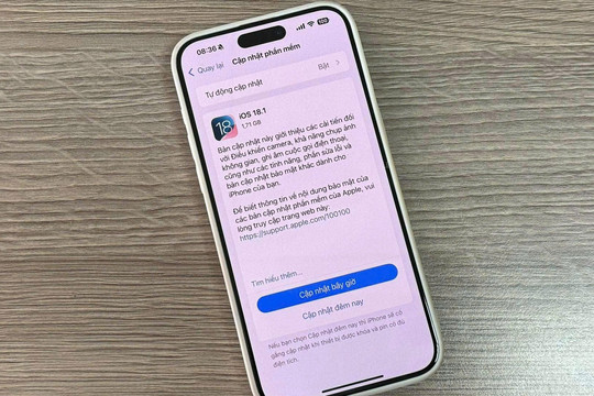 Apple phát hành iOS 18.1, đưa Apple Intelligence lên iPhone