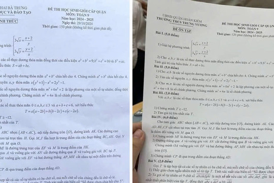 Nghi vấn đề học sinh giỏi Toán bị lộ trước ngày thi: Phòng GD-ĐT quận Hai Bà Trưng nói gì?