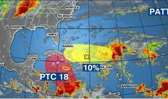 Bão Rafael “nuốt chửng” áp thấp, tăng cấp liên tục tiến vào biển Caribe