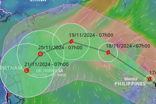 Siêu bão Man-yi có thể vào Biển Đông ngày 18/11, giảm liền 4 cấp