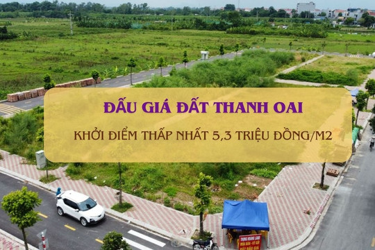 Hà Nội sắp đưa 19 thửa đất vùng ven lên sàn, khởi điểm thấp nhất 5,3 triệu đồng/m2