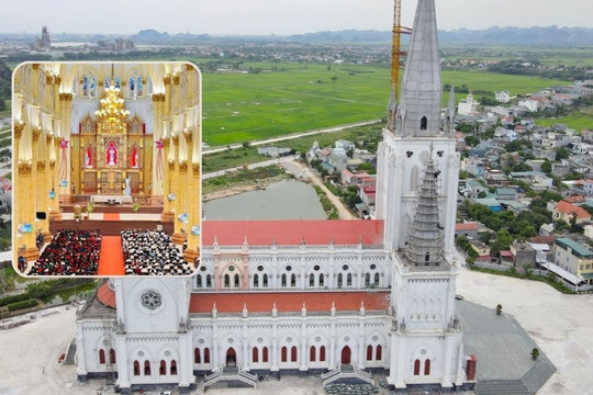 Thánh đường 400 tỷ lớn nhất Việt Nam: Có thể chứa 5.000 người, sở hữu tháp chuông cao 110m và căn hầm bí ẩn diện tích 1.000m2
