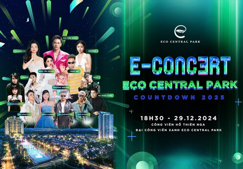 Eco Central Park Countdown 2025: Soái ca Mai Tiến Dũng hiện diện