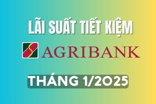 Lãi suất tiết kiệm Agribank mới nhất tháng 1/2025