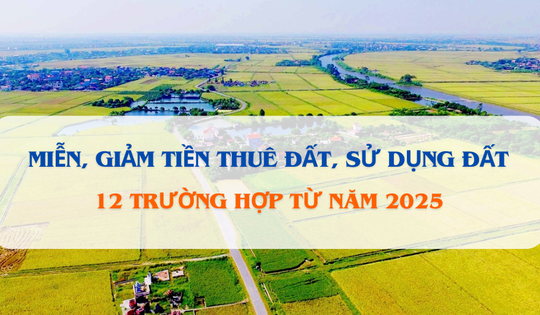 Từ bây giờ, 12 trường hợp này sẽ được miễn, giảm tiền sử dụng đất, thuê đất