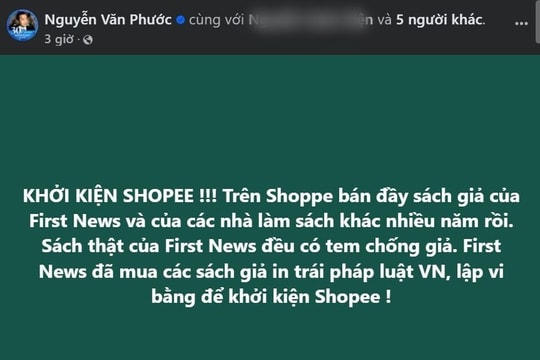 Shopee bị kiện bán sách giả, sách lậu