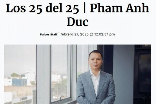 CEO Bitel Phạm Anh Đức được Forbes vinh danh trong top 25 nhà lãnh đạo ảnh hưởng nhất tại Peru