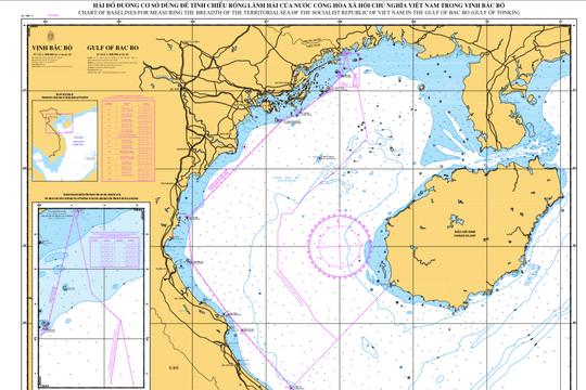 Việt Nam lưu chiểu tại Liên Hợp Quốc hải đồ và tọa độ đường cơ sở trong Vịnh Bắc Bộ