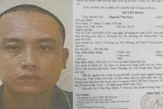Đề nghị ai thấy Nguyễn Văn Nam khẩn trương báo ngay cho cơ quan Công an nơi gần nhất
