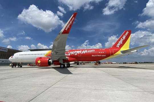 Vietjet (VJC) vừa tiếp nhận thêm tàu bay thế hệ mới từ Airbus