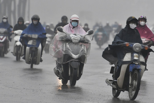 Gió mùa đông bắc đang về, miền Bắc bắt đầu mưa lớn