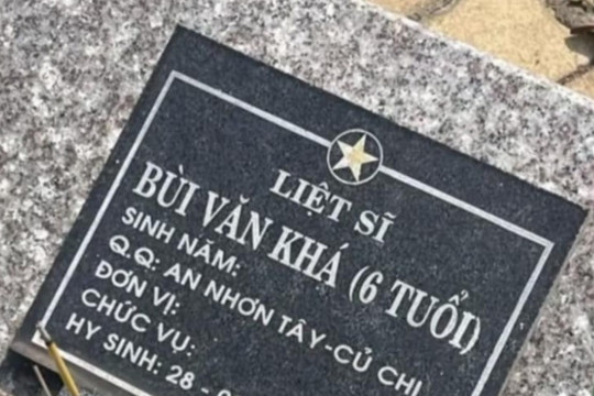 Bộ Nội vụ lên tiếng về thông tin 'liệt sĩ 6 tuổi ở địa đạo Củ Chi'