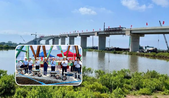Hôm nay, chính thức hợp long cầu vượt sông kết nối Ninh Bình với tỉnh sở hữu thành phố cổ thứ 2 Việt Nam