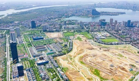 Công viên quy mô 65ha tọa lạc tại khu đô thị cao cấp Hà Nội đang dần lộ diện