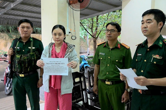 Bắt Nguyễn Thị Huyền, SN 2006 khi đang nhập cảnh từ Campuchia về Việt Nam