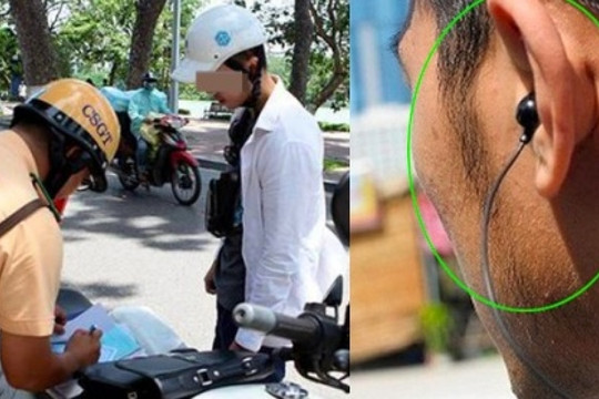 Đeo tai nghe khi lái xe máy có bị phạt không?