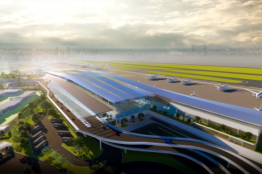 Sân bay hơn 336 nghìn tỷ lại có một kỷ lục Việt Nam, mái thép 5.300 tấn có diện tích rộng gấp gần 3 lần sân bóng FIFA