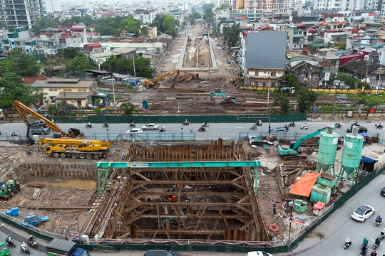 Hiện trạng hầm chui Kim Đồng - Giải Phóng sau hơn 2,5 năm thi công